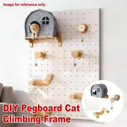 DIY Pegboard Cat Climbing Frame Wall Mounted Activity Center Freely Matched