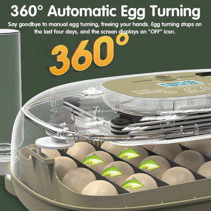 24 Egg Small Home Chicken Incubator Digital Automatic for Poultry Hatching
