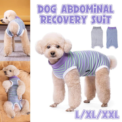 Striped Dog Clothes Belly Protector Vest Tummy Wrap Shirt for Small Dogs Puppies