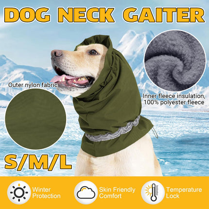 Winter Dog Head Cover Dog Scarf Set Cold Proof Warm Soft for Dogs Outdoor Use