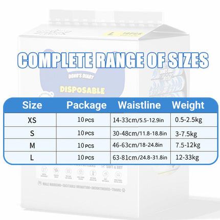 Male Disposable Dog Diapers Leakproof Breathable with Colour Indicator