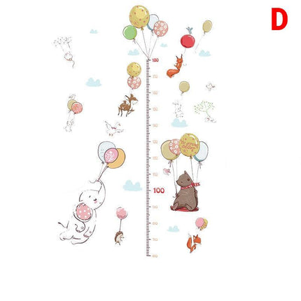 Kids Height Chart Wall Stickers Nursery Growth Measurement Ruler Removable Decal - Aimall