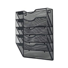 Wall-Mounted 5 Tier Metal File Storage Rack Document Holder Space Saving