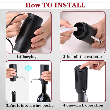 Air Pressure Wine Dispenser Automatic Wine Pourer for Wine Home Bar Party