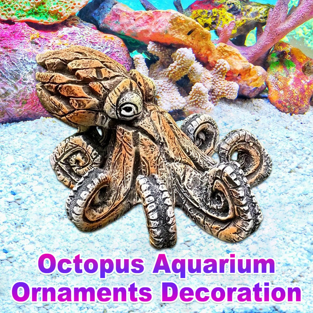 Octopus Fish Tank Decoration Aquarium Ornament Decorative Art Figurine Decor