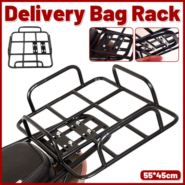 Metal Delivery Bag Rack Ebike Motorcycle Bicycle Food Rider Mount Support Frame