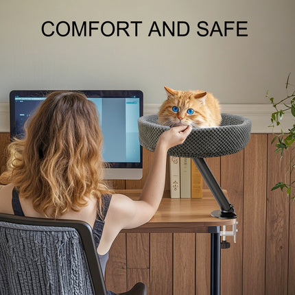 Suspended Cat Bed Desktop Hammock Cat Bed For Office Desk Window Mount Sleeping