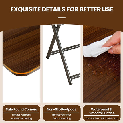 Portable Folding Desk Table X-Shaped Stable Sturdy for Home Office Study Use