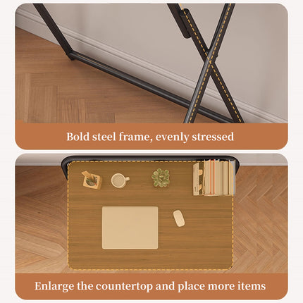 Portable Folding Desk Table X-Shaped Stable Sturdy for Home Office Study Use
