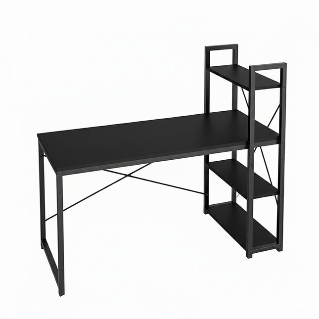 Minimalist Home Computer Desk With Shelves Study Workstation Office Gaming