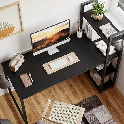 Minimalist Home Computer Desk With Shelves Study Workstation Office Gaming