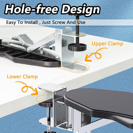 Computer Desk Elbow Rest Office Desk Extension Rack Adjustable Non Slip Ergonomic