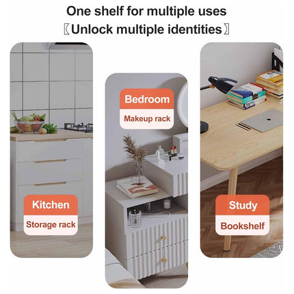 3 Tier Bamboo Desktop Organiser Shelf Adjustable Office Study Desk Storage Rack