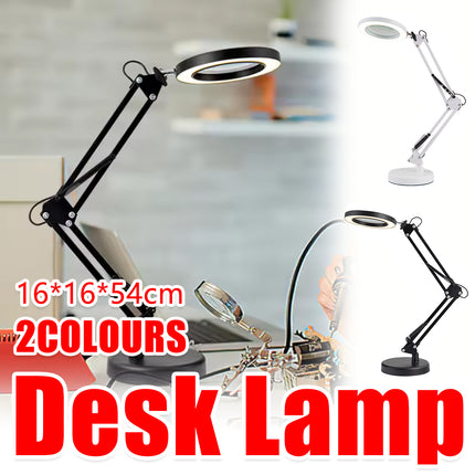 30X Magnifying Glass Desk Lamp LED Stepless Dim for Clock Repair Jewelry