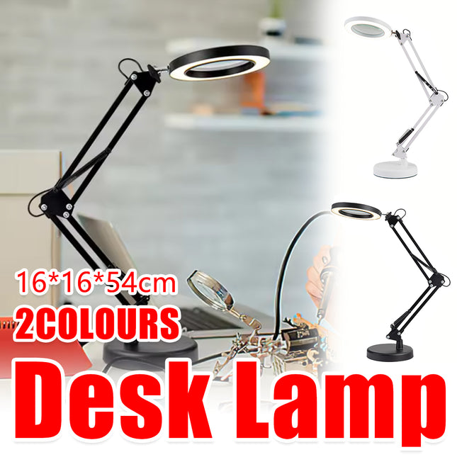 30X Magnifying Glass Desk Lamp LED Stepless Dim for Clock Repair Jewelry