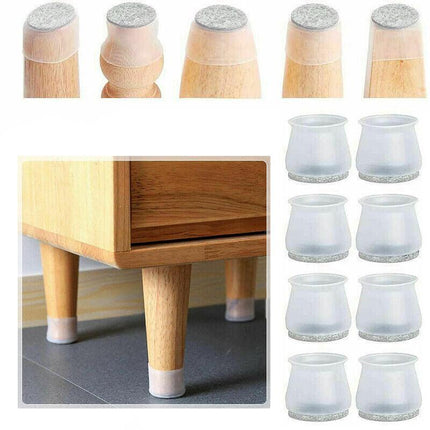 24Pcs Chair Leg Protector For Hardwood Floors Fits All Shape Chair Au Stock - Aimall