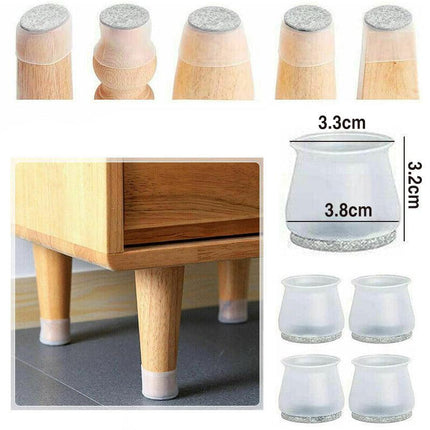 24Pcs Chair Leg Protector For Hardwood Floors Fits All Shape Chair Au Stock - Aimall