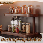 2 Tier Cup Holder Storage Rack Countertop for Kitchen Mugs Teacups Organizer