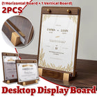 2PCS Desktop Display Board A4 Size Durable for Hotel Restaurant Front Desk Use