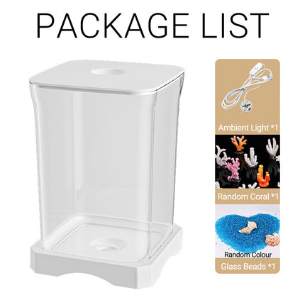 Desktop Betta Fish Tank Mini Aquarium Decor For Home Office Tabletop Fishbowl