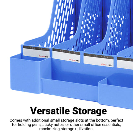 Plastic File Organizer Document Storage Rack for Office Home Desk Use Durable