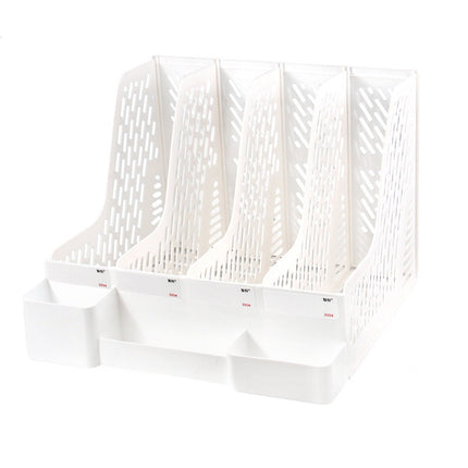 Plastic File Organizer Document Storage Rack for Office Home Desk Use Durable