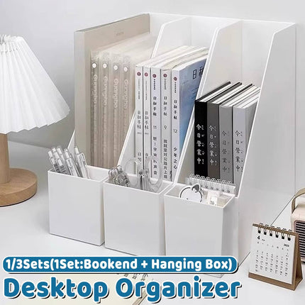 White Desk File Holder With Front Hanging Box Sets