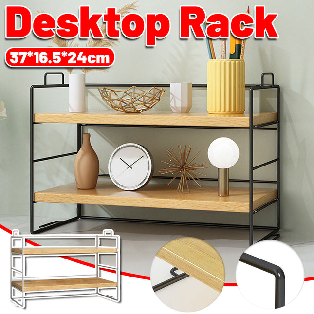 Table Top Desk Shelf Standard Model 2-Layer Office Desk Arrangement Shelf