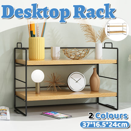 Table Top Desk Shelf Standard Model 2-Layer Office Desk Arrangement Shelf