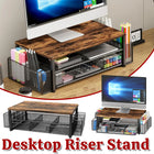 Computer Stand Riser With Drawer Storage Monitor Shelf For PC Laptop Workspace