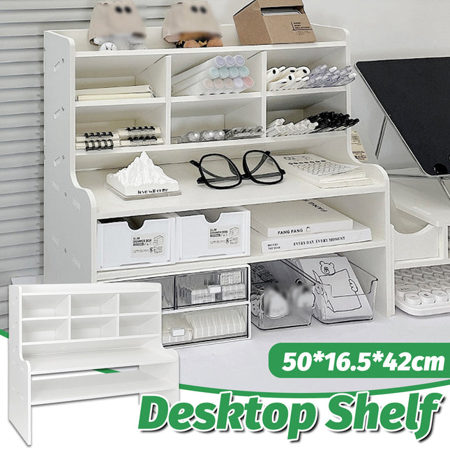 Desktop 6-Tier Storage Shelf Multiple Storage Compartments for Office Organizer
