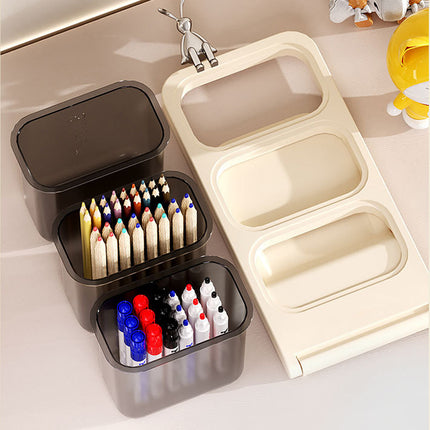Student Desktop Storage Box Organizer for School Supplies Pens Stationery