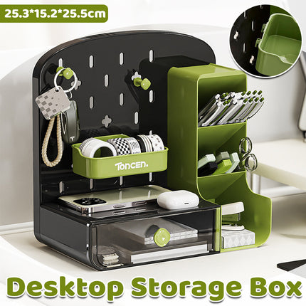 Desktop Storage Box with Drawer Divider For Stationery Cosmetics Accessories