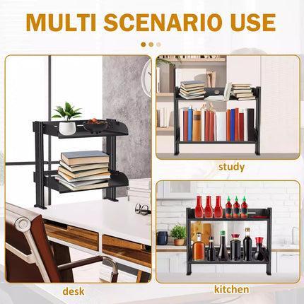 Office Home Desktop Storage Shelf Rack Organiser For Books Files And Supplies