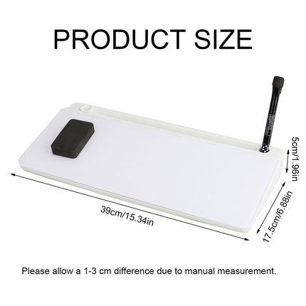 Desktop Whiteboard with Storage Tempered Glass Board for Office Home Notes