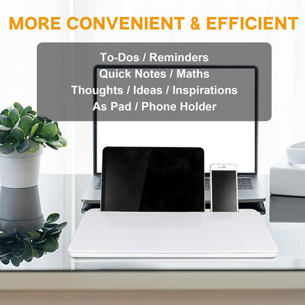 Desktop Whiteboard with Storage Tempered Glass Board for Office Home Notes