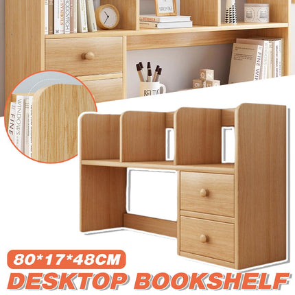 Bookcase Desktop Shelf Storage Organizer Rack Bookshelf for Desk and Table Use