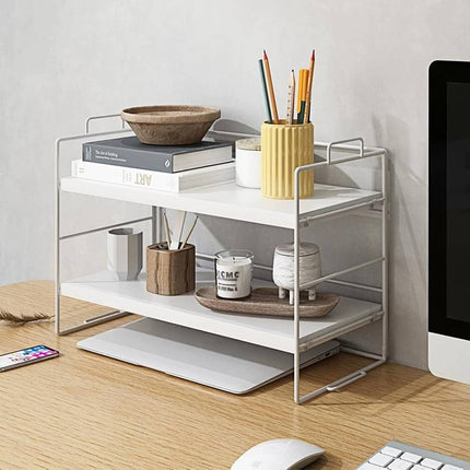2 Tier Desktop Organiser Shelf Storage Rack for Desk Bedroom Makeup