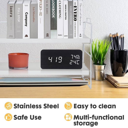 2 Tier Desktop Organiser Shelf Storage Rack for Desk Bedroom Makeup