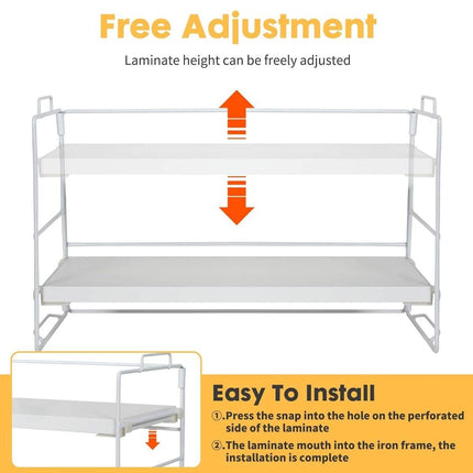 2 Tier Desktop Organiser Shelf Storage Rack for Desk Bedroom Makeup