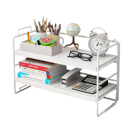 2 Tier Desktop Organiser Shelf Storage Rack for Desk Bedroom Makeup