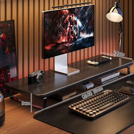 Monitor Riser Stand Wood and Metal with Storage Rack Easy to Install