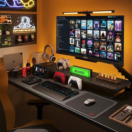 Monitor Riser Stand Wood and Metal with Storage Rack Easy to Install