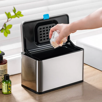 Mini Desktop Trash Can Cute Kitchen Bathroom Office Storage Bin Organizer Bucket
