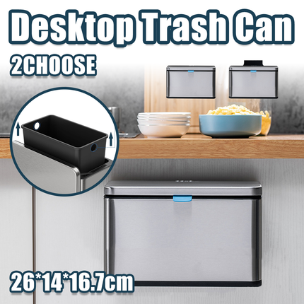 Mini Desktop Trash Can Cute Kitchen Bathroom Office Storage Bin Organizer Bucket