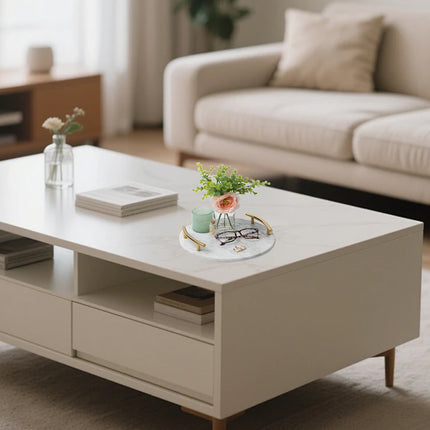 Creative Home Daily Use Desktop Tray Fruit Plate Flat Living Room Organizer