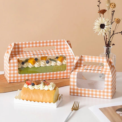 20PCS Handheld Dessert Packaging Boxes Windowed Anti Crush For Cakes Cookies