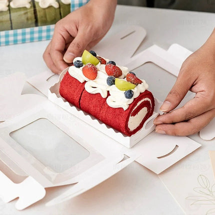 20PCS Handheld Dessert Packaging Boxes with Window for Cakes Cookies