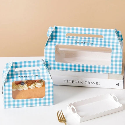 20PCS Handheld Dessert Packaging Boxes with Window for Cakes Cookies