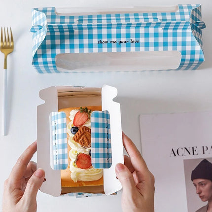 20PCS Handheld Dessert Packaging Boxes with Window for Cakes Cookies